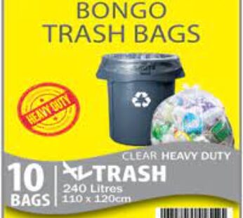 BONGO TRASH BAGS CLEAR EXTRA LARGE