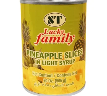 LUCKY FAMILY PINEAPPLE SLICES SYRUP 565G